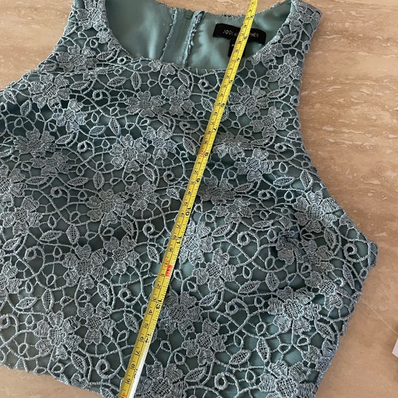 halter top teal blue formal y2k sequin glitter Sz 5 - Picture 4 of 7